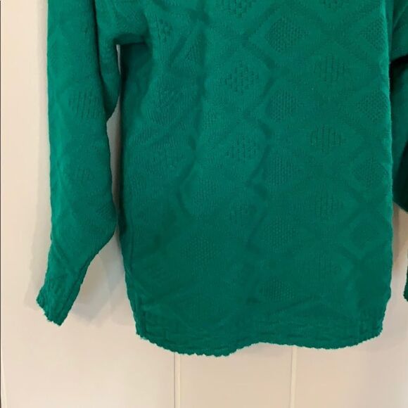 Vtg 70s Kelly green turtleneck sweater ☘️ - Picture 5 of 8